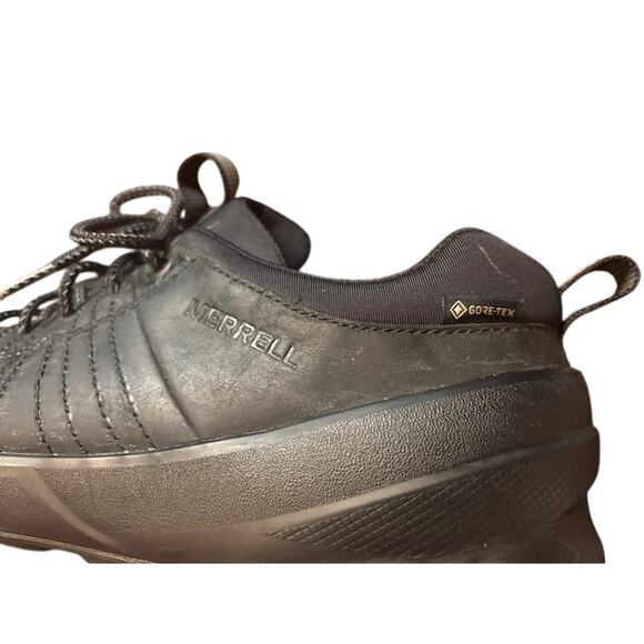 Merrell Ascent Ride GTX Hiking Sneakers Black Leather Shoes Waterproof Men's 11 - Picture 9 of 11